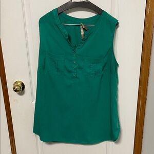 Penningtons Teal Button-Front Blouse